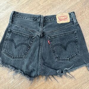 Black Levi 501 Denim Shorts